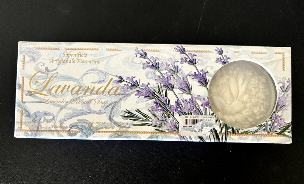 Saponificio Artigianale Fiorentino Lavanda Lavender Scented Soap M/I Italy New